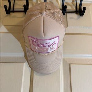 Coors Light Pink and Tan Cap